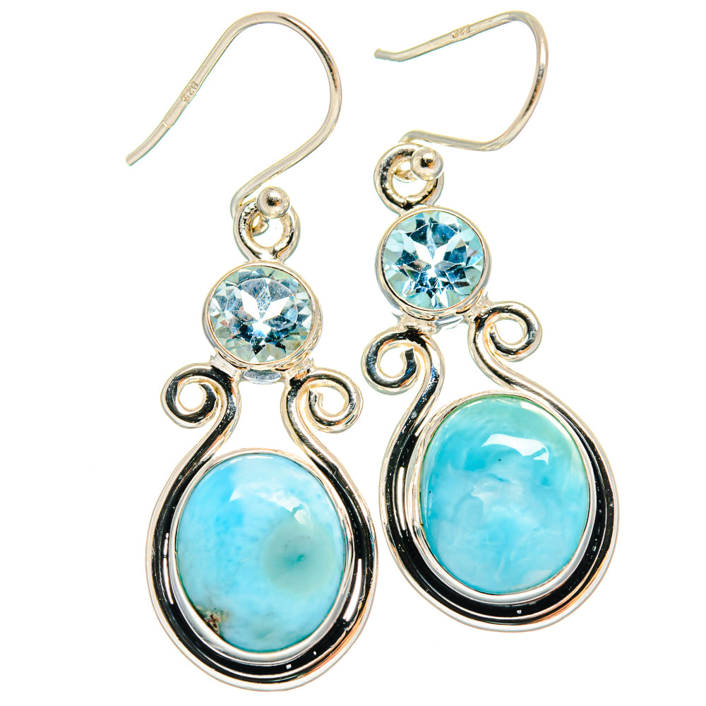 Larimar Earrings handcrafted by Anasilvercos - EARR424534