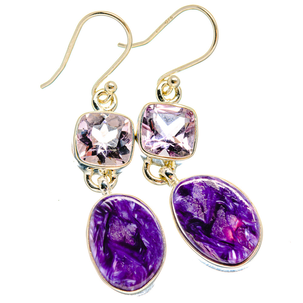 Charoite Earrings handcrafted by Anasilvercos - EARR424539