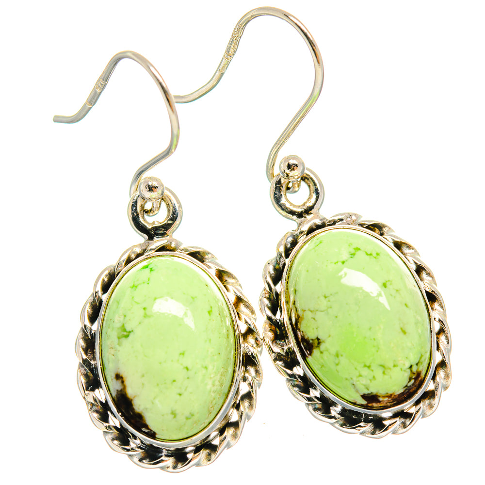 Lemon Chrysoprase Earrings handcrafted by Anasilvercos - EARR424555