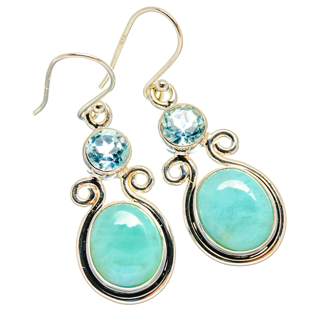Larimar Earrings handcrafted by Anasilvercos - EARR424558