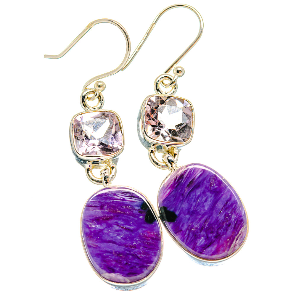 Charoite Earrings handcrafted by Anasilvercos - EARR424559