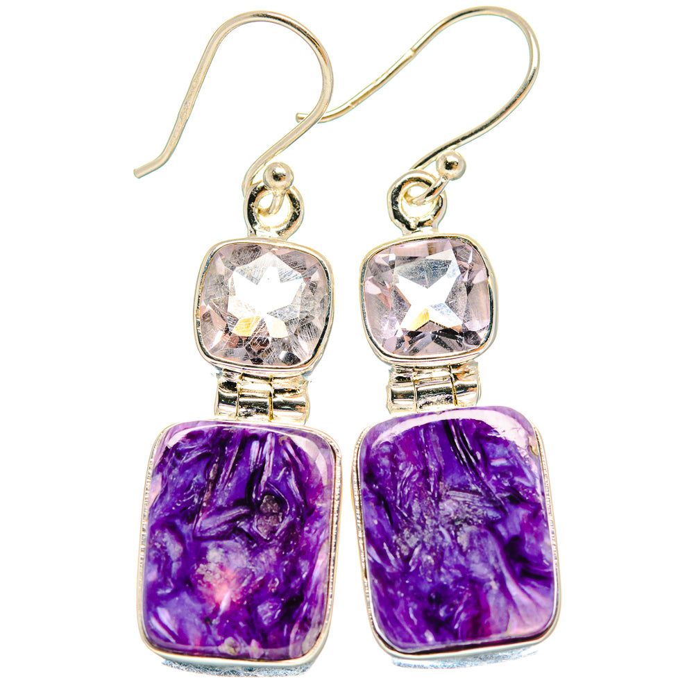 Charoite Earrings handcrafted by Anasilvercos - EARR424562