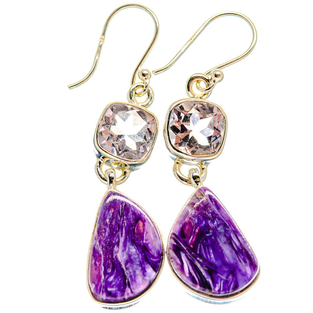 Charoite Earrings handcrafted by Anasilvercos - EARR424569