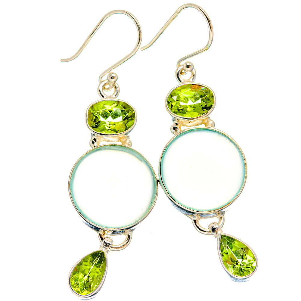 Aqua Chalcedony Earrings handcrafted by Anasilvercos - EARR424570