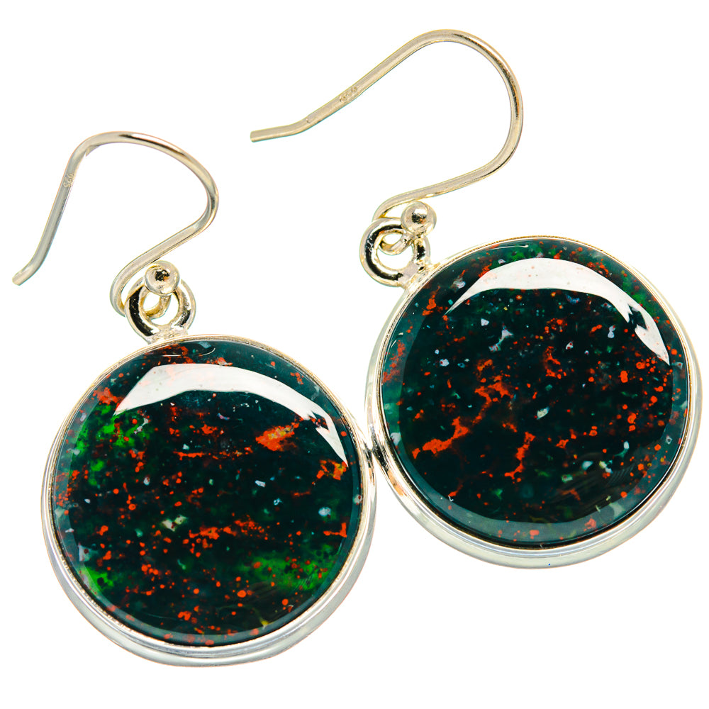 Bloodstone Earrings handcrafted by Anasilvercos - EARR424571