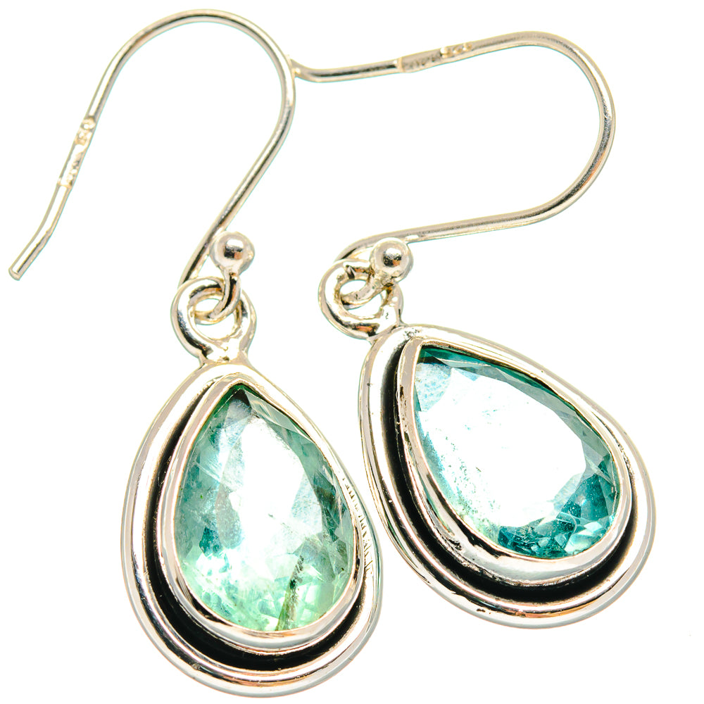 Blue Fluorite Earrings handcrafted by Anasilvercos - EARR424573