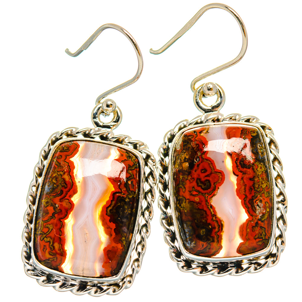 Mahogany Obsidian Earrings handcrafted by Anasilvercos - EARR424576