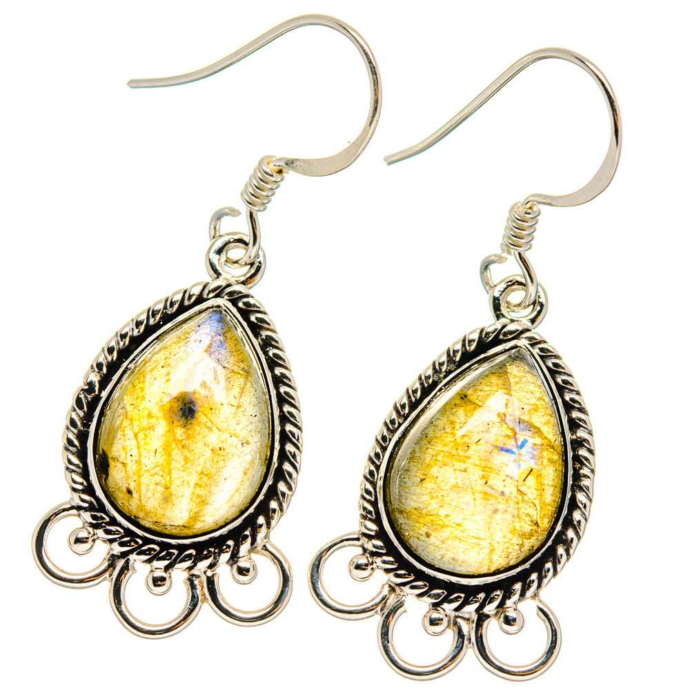 Labradorite Earrings handcrafted by Anasilvercos - EARR424604