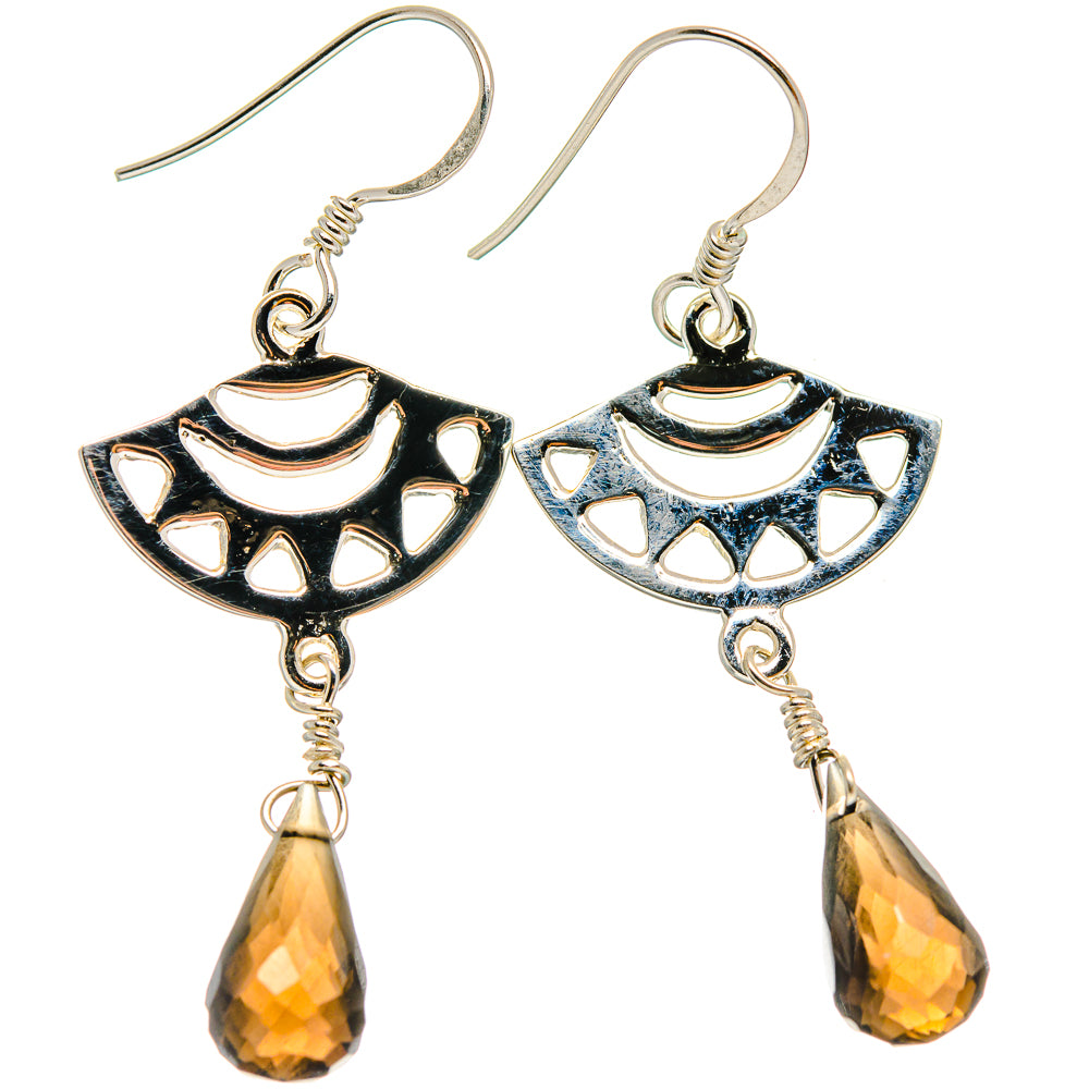 Smoky Quartz Earrings handcrafted by Anasilvercos - EARR424610