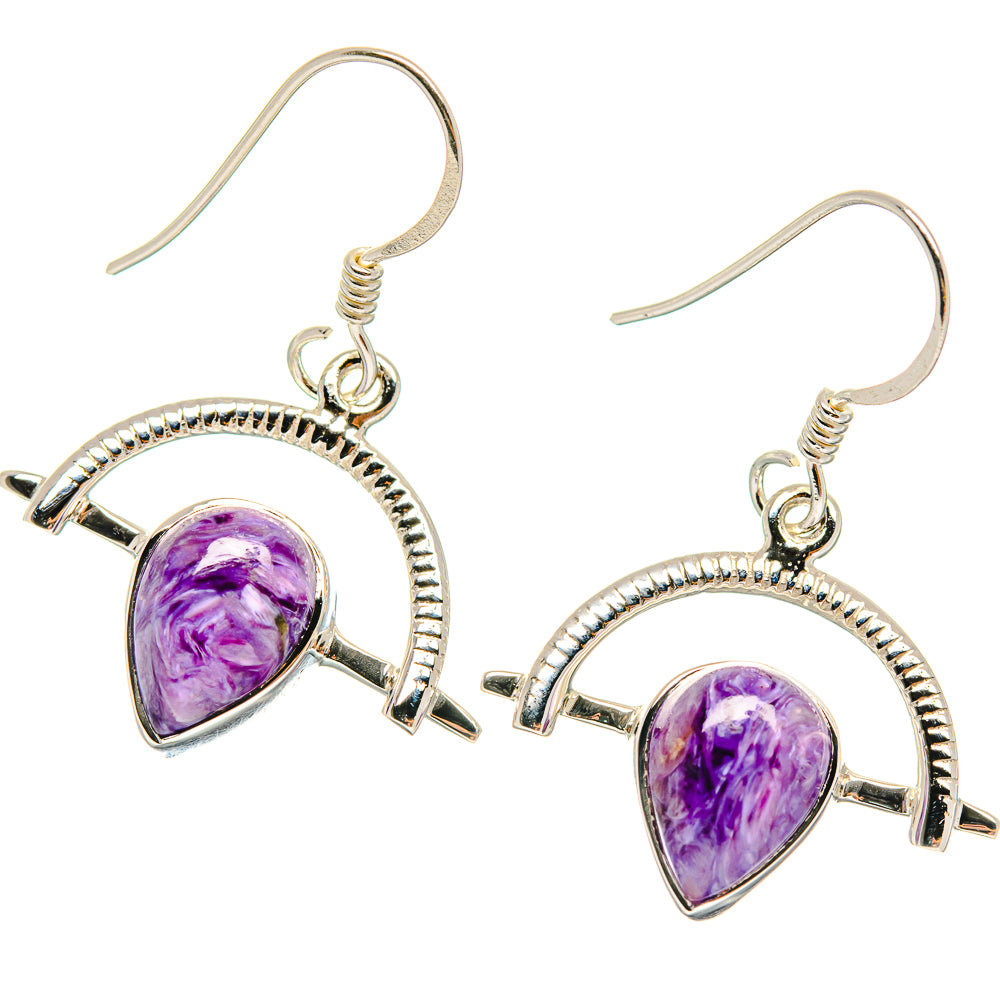 Charoite Earrings handcrafted by Anasilvercos - EARR424612