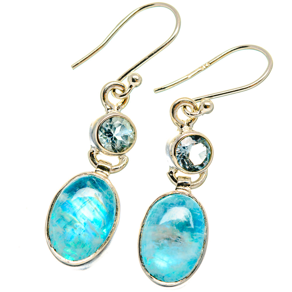 Rainbow Moonstone Earrings handcrafted by Anasilvercos - EARR424640 - Photo 2