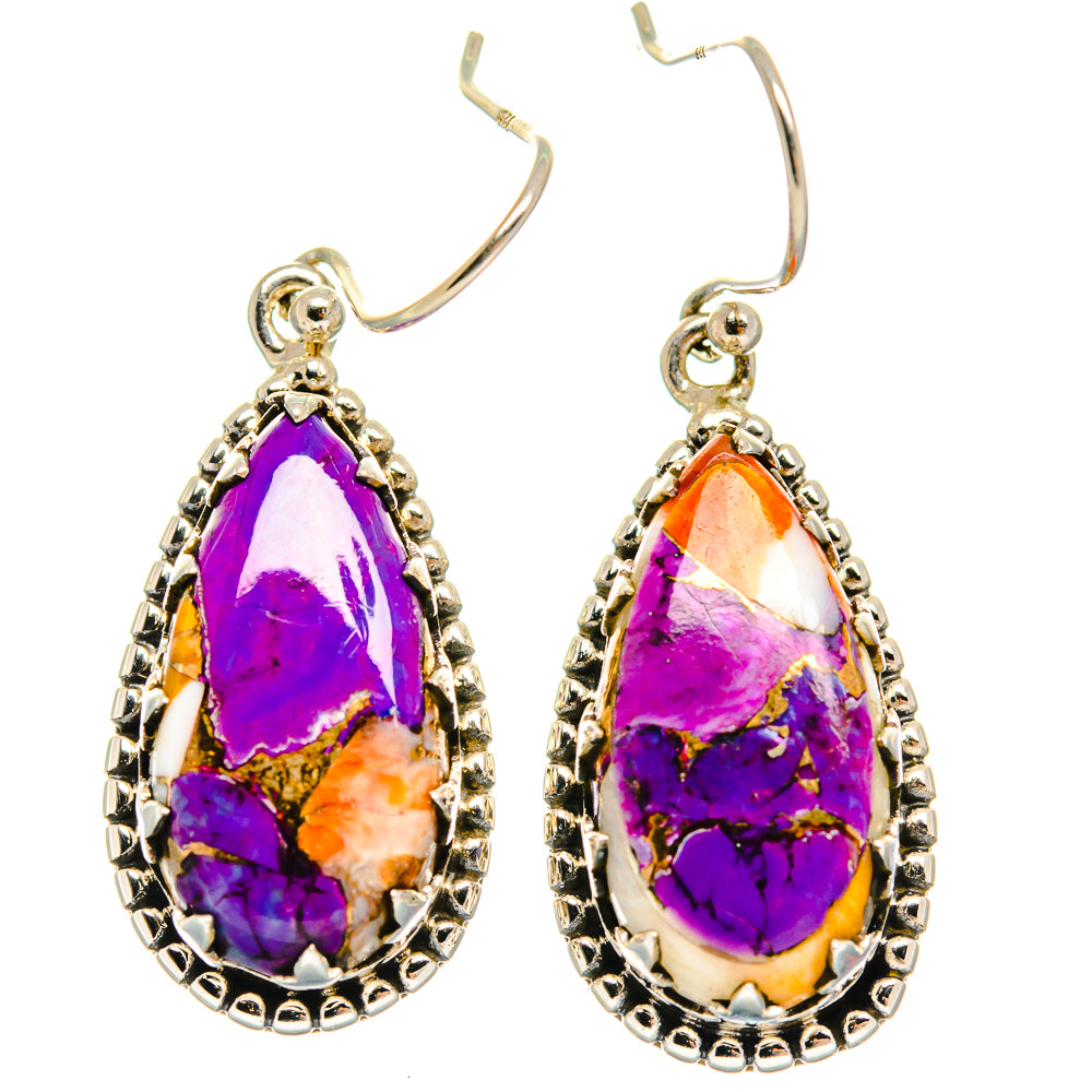 Spiny Oyster Turquoise Earrings handcrafted by Anasilvercos - EARR424641
