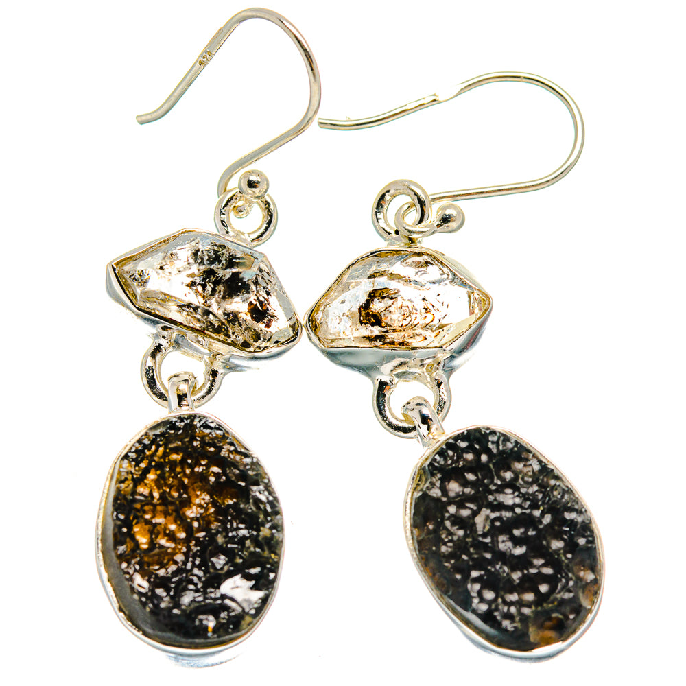 Tektite Earrings handcrafted by Anasilvercos - EARR424644