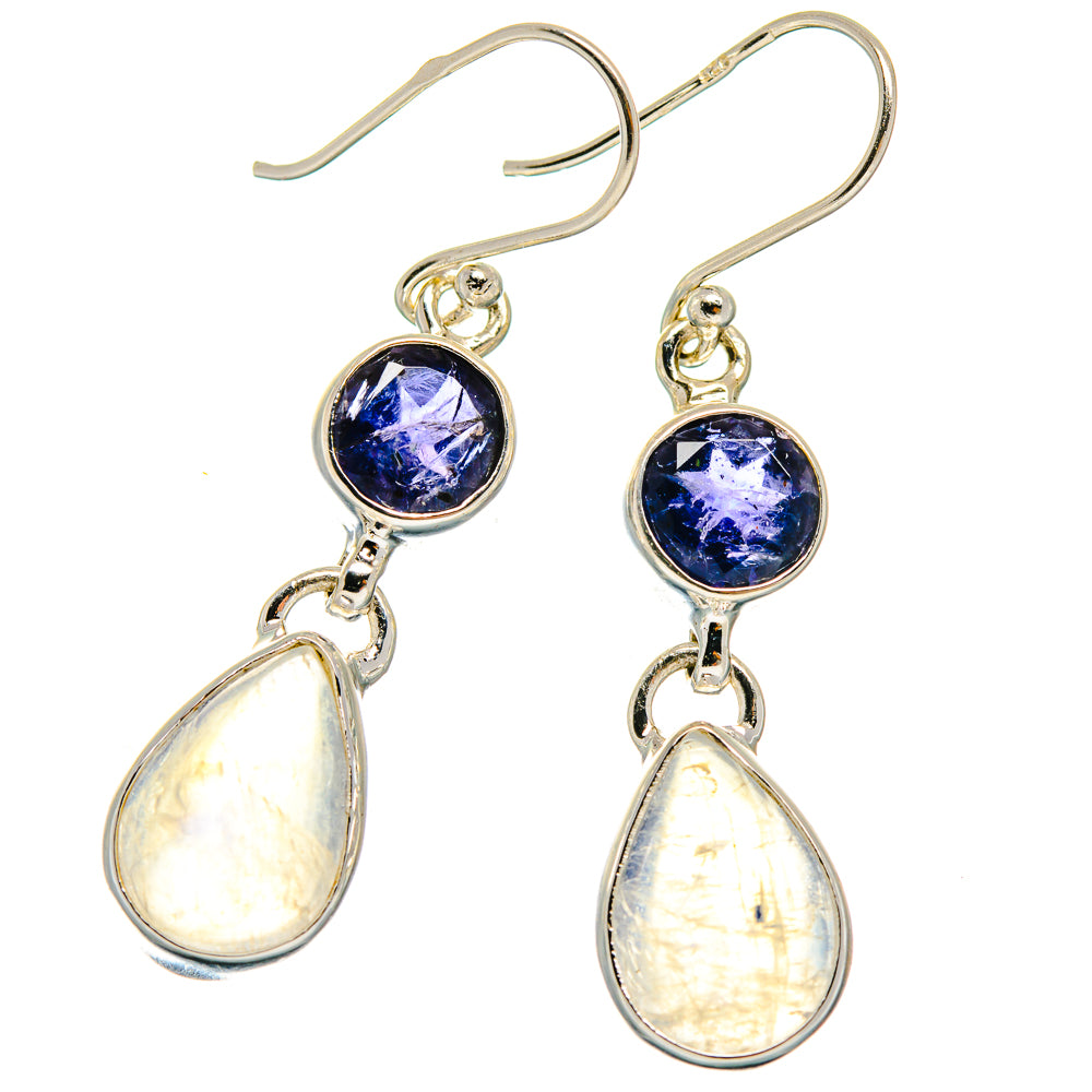 Rainbow Moonstone Earrings handcrafted by Anasilvercos - EARR424647 - Photo 2