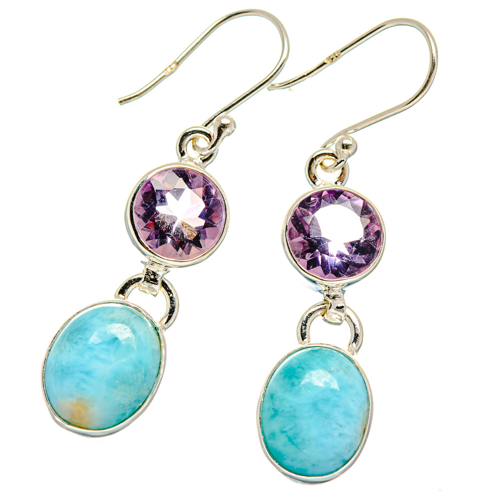 Larimar Earrings handcrafted by Anasilvercos - EARR424654