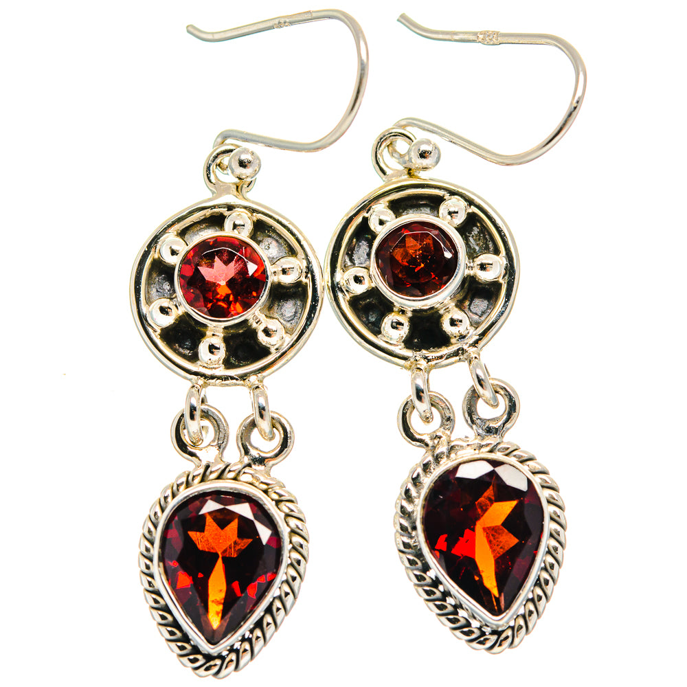Garnet Earrings handcrafted by Anasilvercos - EARR424664