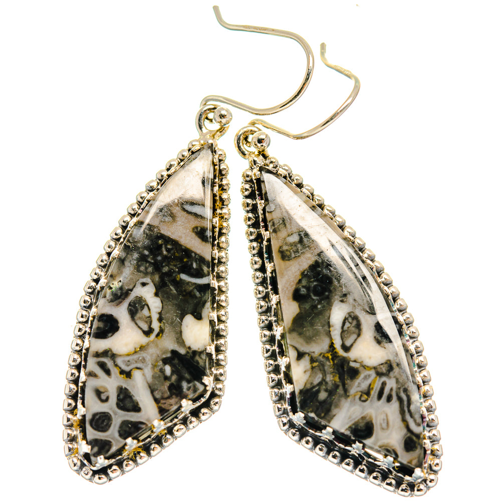 Tube Agate Earrings handcrafted by Anasilvercos - EARR424666 - Photo 2