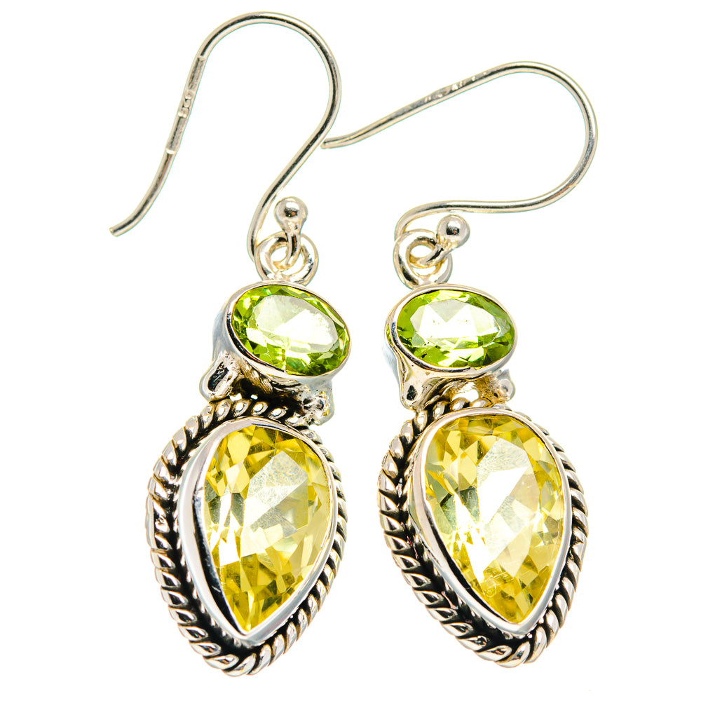 Citrine, Peridot Earrings handcrafted by Anasilvercos - EARR424671