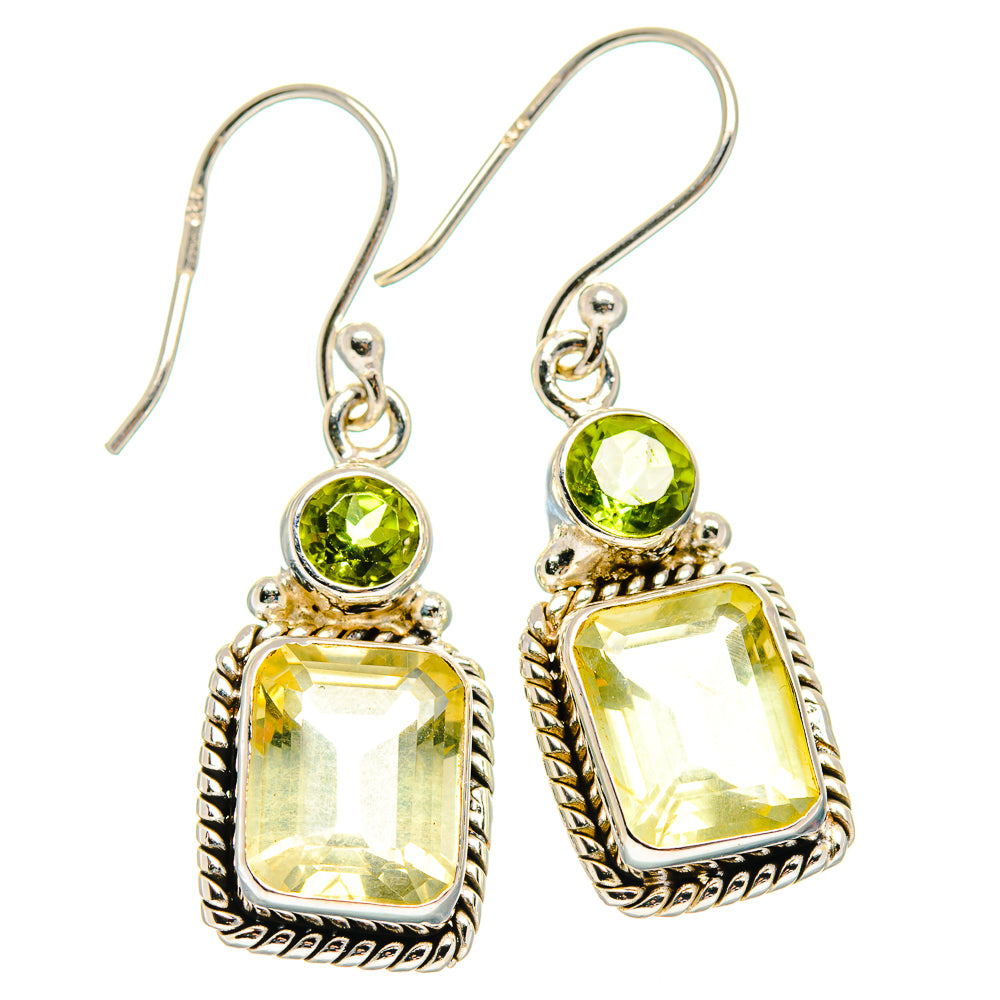 Citrine, Peridot Earrings handcrafted by Anasilvercos - EARR424680