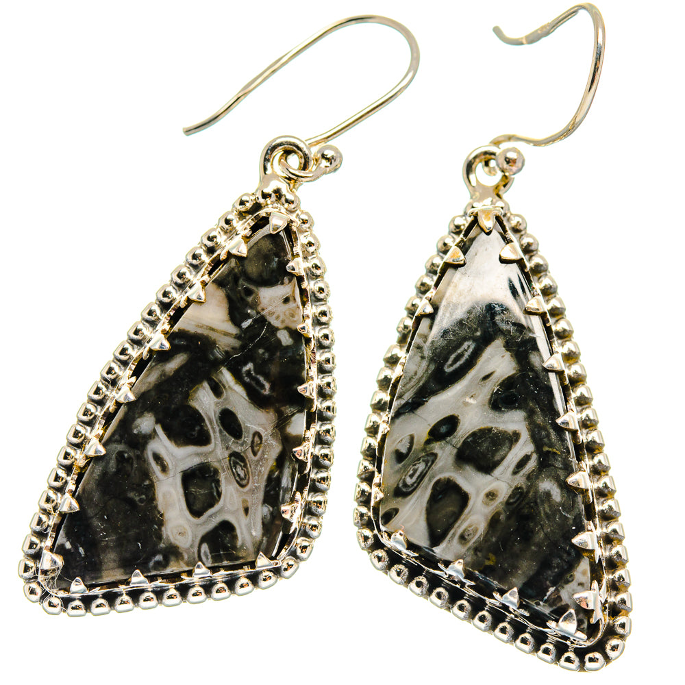 Pinolith Jasper Earrings handcrafted by Anasilvercos - EARR424741 - Photo 2