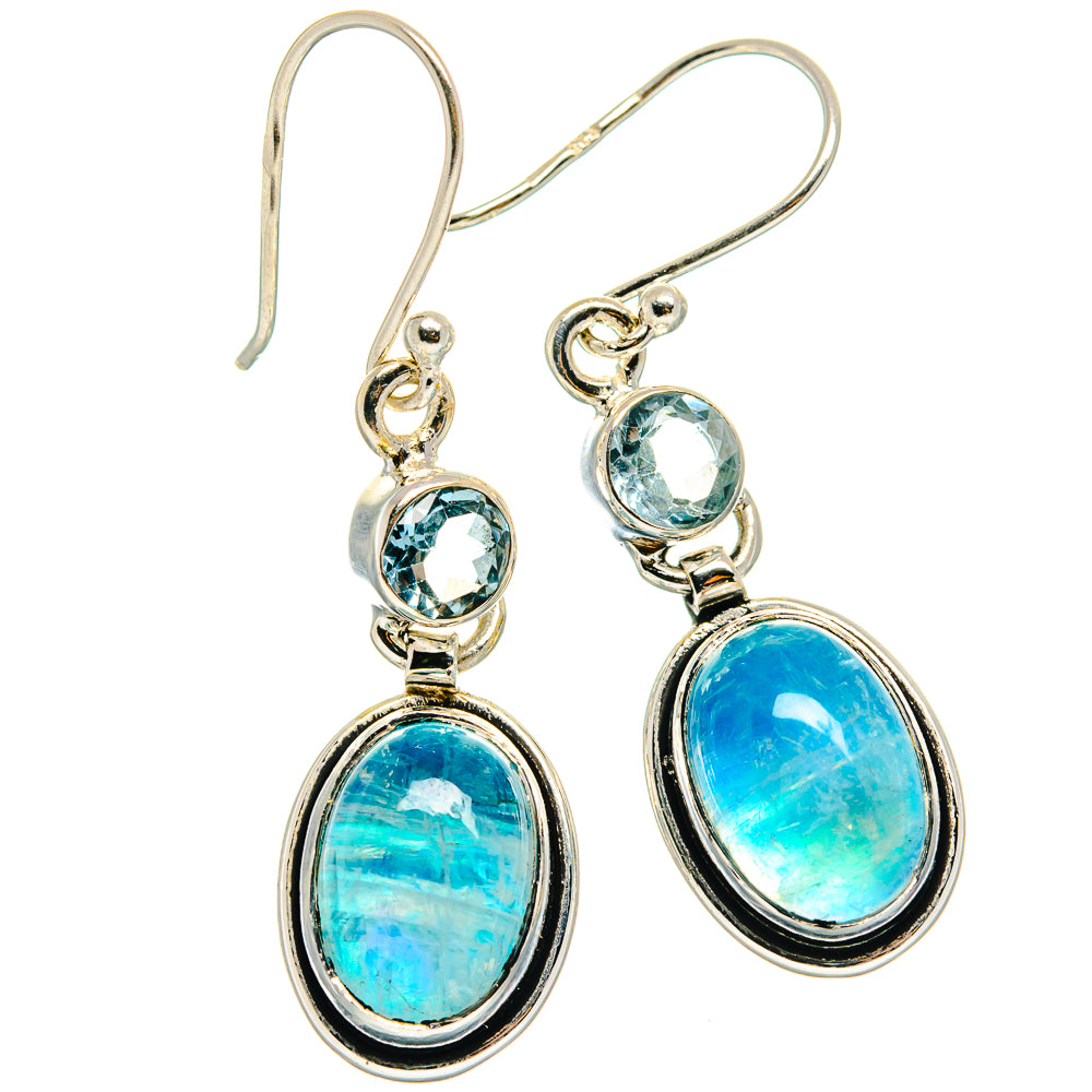 Rainbow Moonstone Earrings handcrafted by Anasilvercos - EARR424758