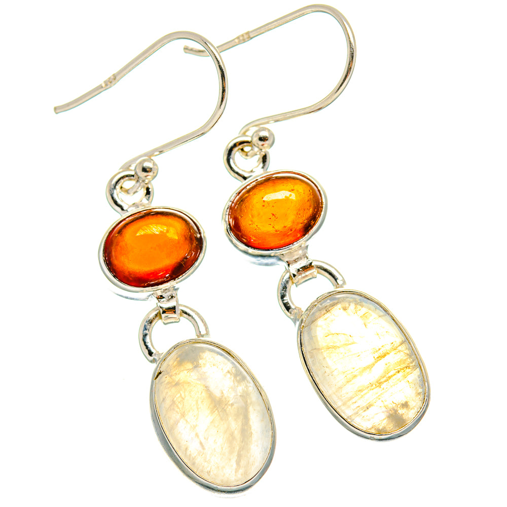 Rainbow Moonstone Earrings handcrafted by Anasilvercos - EARR424766 - Photo 2