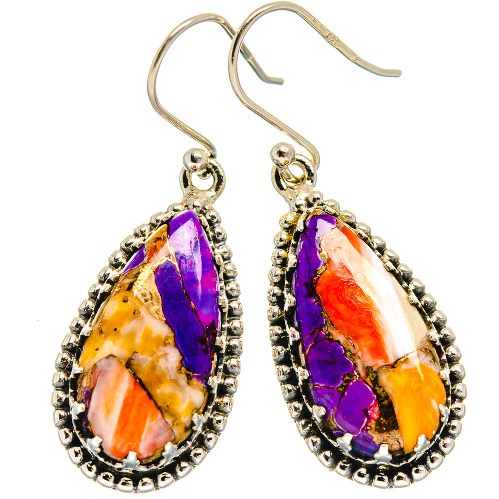 Spiny Turquoise Jasper Earrings handcrafted by Anasilvercos - EARR424772
