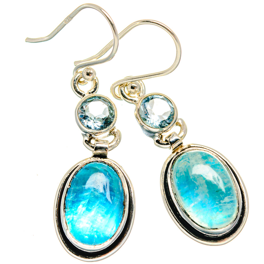 Rainbow Moonstone Earrings handcrafted by Anasilvercos - EARR424784 - Photo 2
