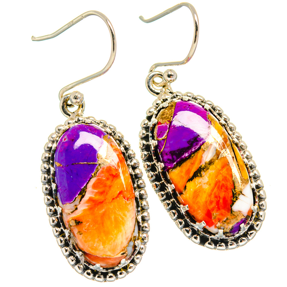Spiny Turquoise Jasper Earrings handcrafted by Anasilvercos - EARR424788