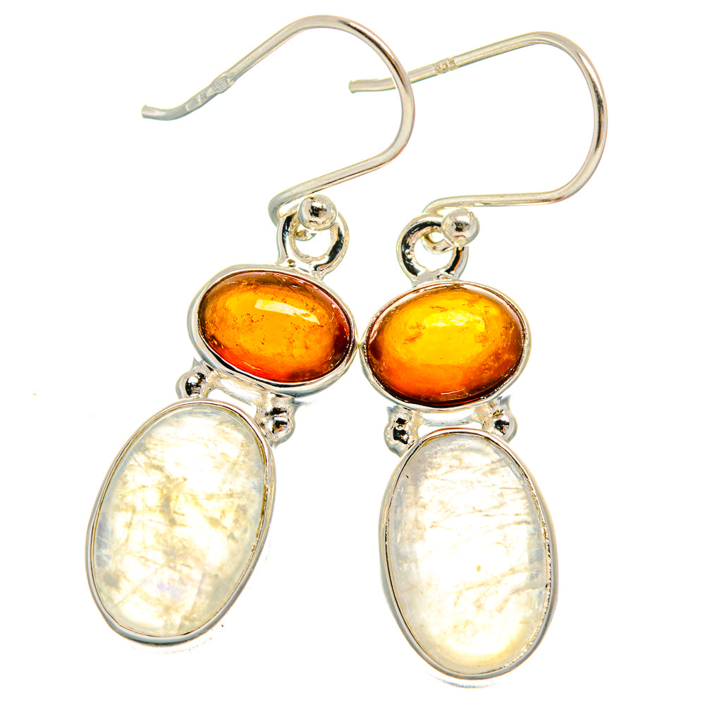 Rainbow Moonstone Earrings handcrafted by Anasilvercos - EARR424800 - Photo 2