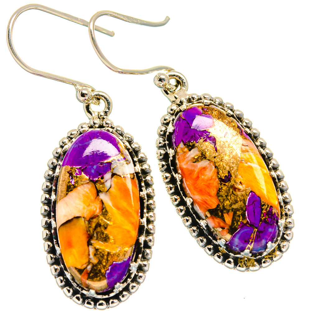 Spiny Turquoise Jasper Earrings handcrafted by Anasilvercos - EARR424812
