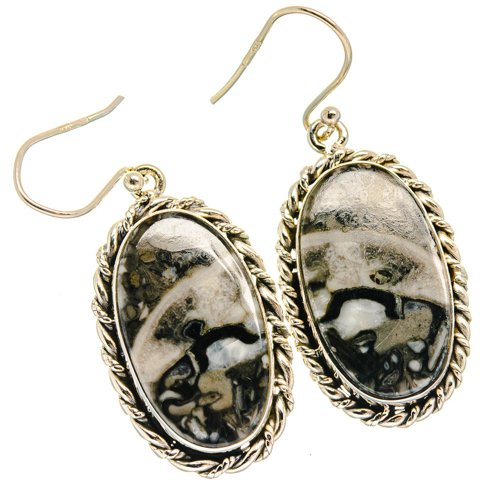 Pinolith Jasper Earrings handcrafted by Anasilvercos - EARR424816 - Photo 2