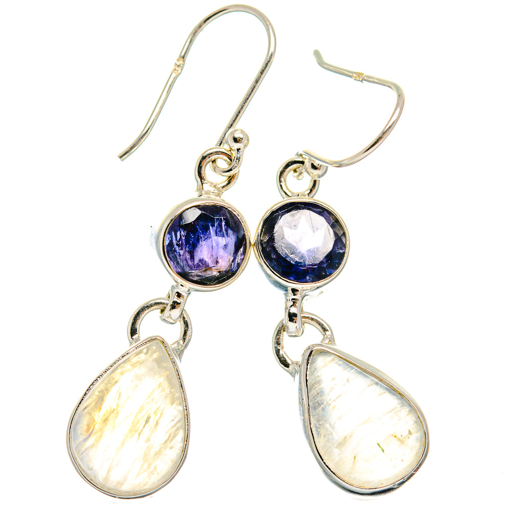 Rainbow Moonstone Earrings handcrafted by Anasilvercos - EARR424826 - Photo 2