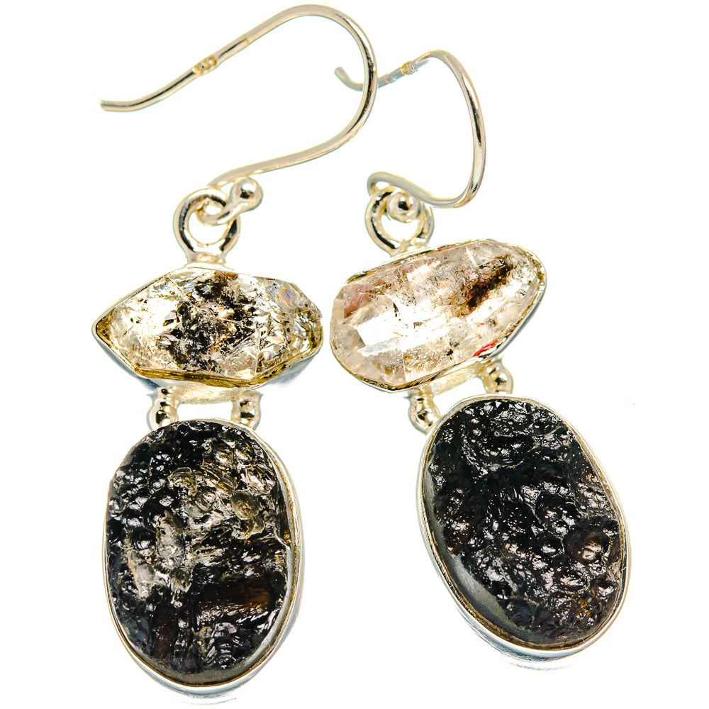 Tektite Earrings handcrafted by Anasilvercos - EARR424835