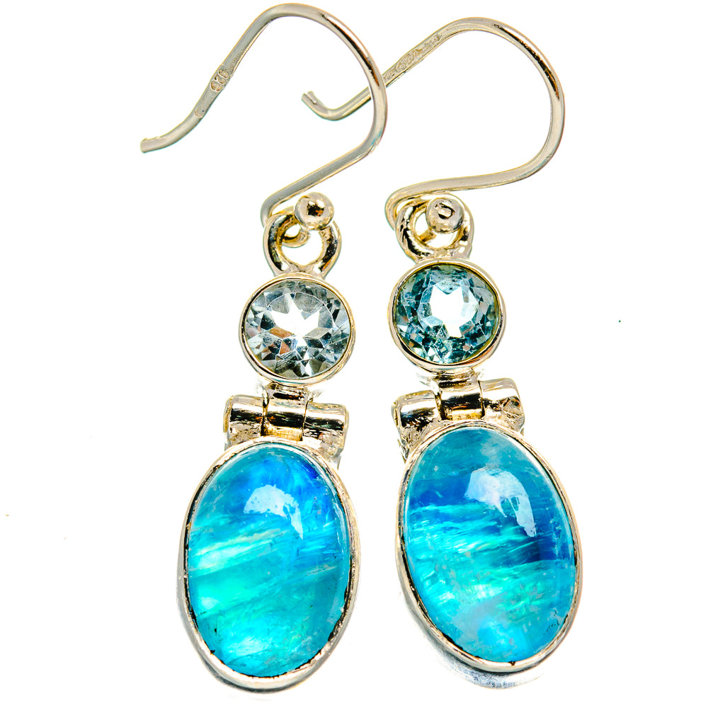 Rainbow Moonstone Earrings handcrafted by Anasilvercos - EARR424845