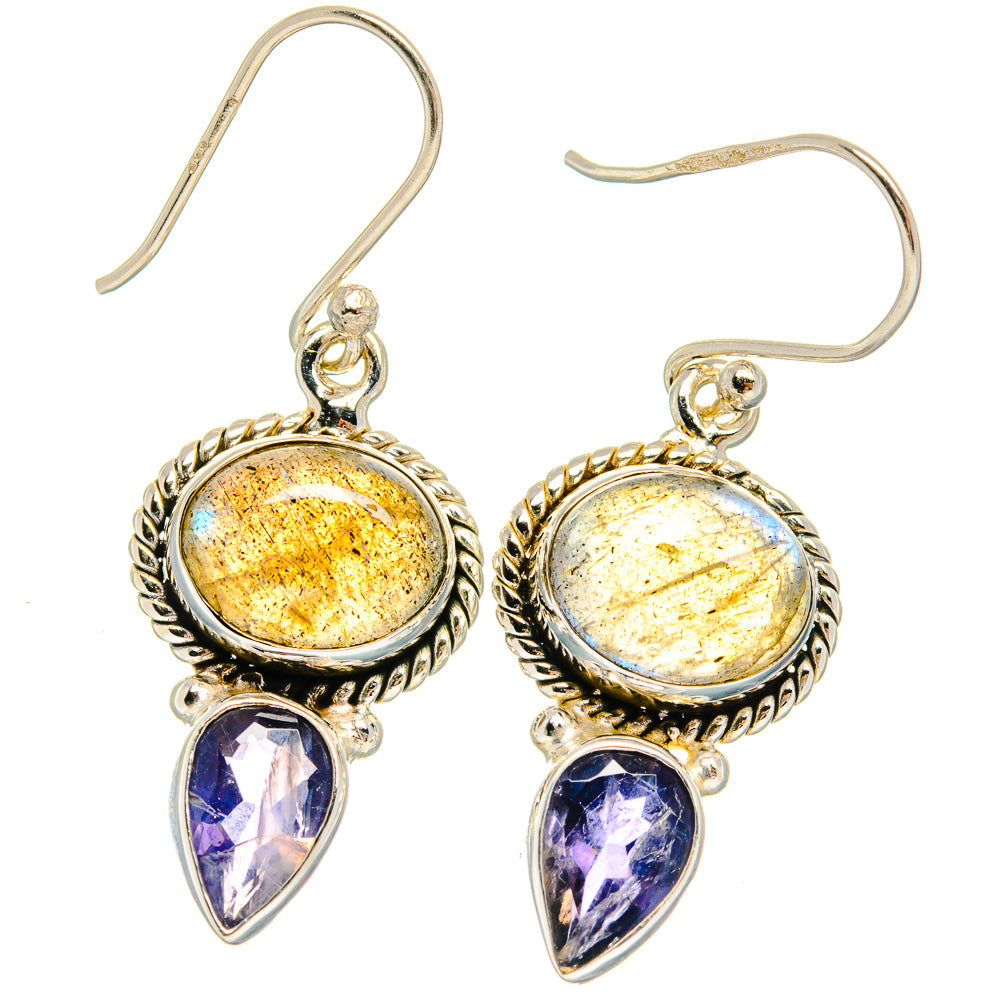 Labradorite Earrings handcrafted by Anasilvercos - EARR424869 - Photo 2