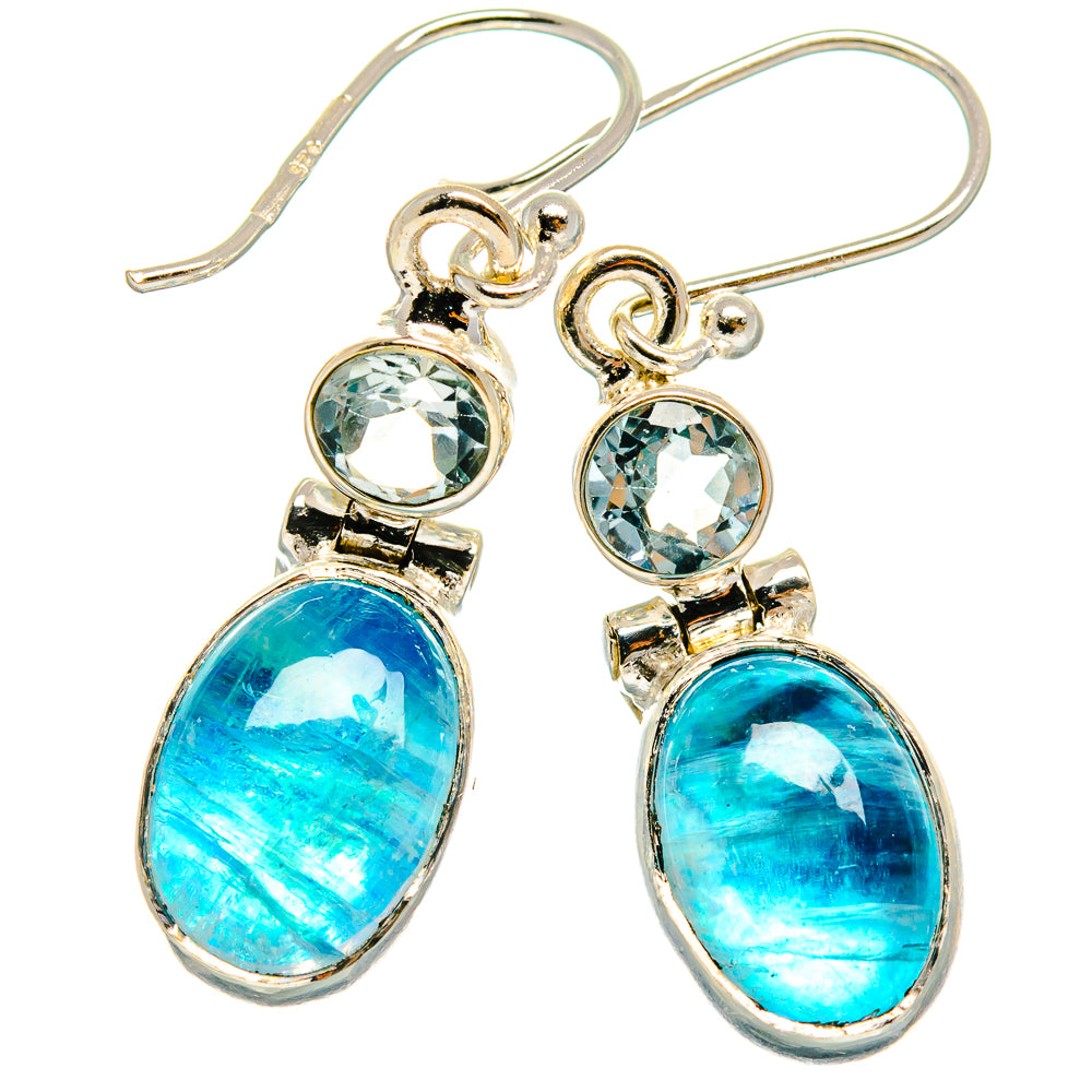 Rainbow Moonstone Earrings handcrafted by Anasilvercos - EARR424879