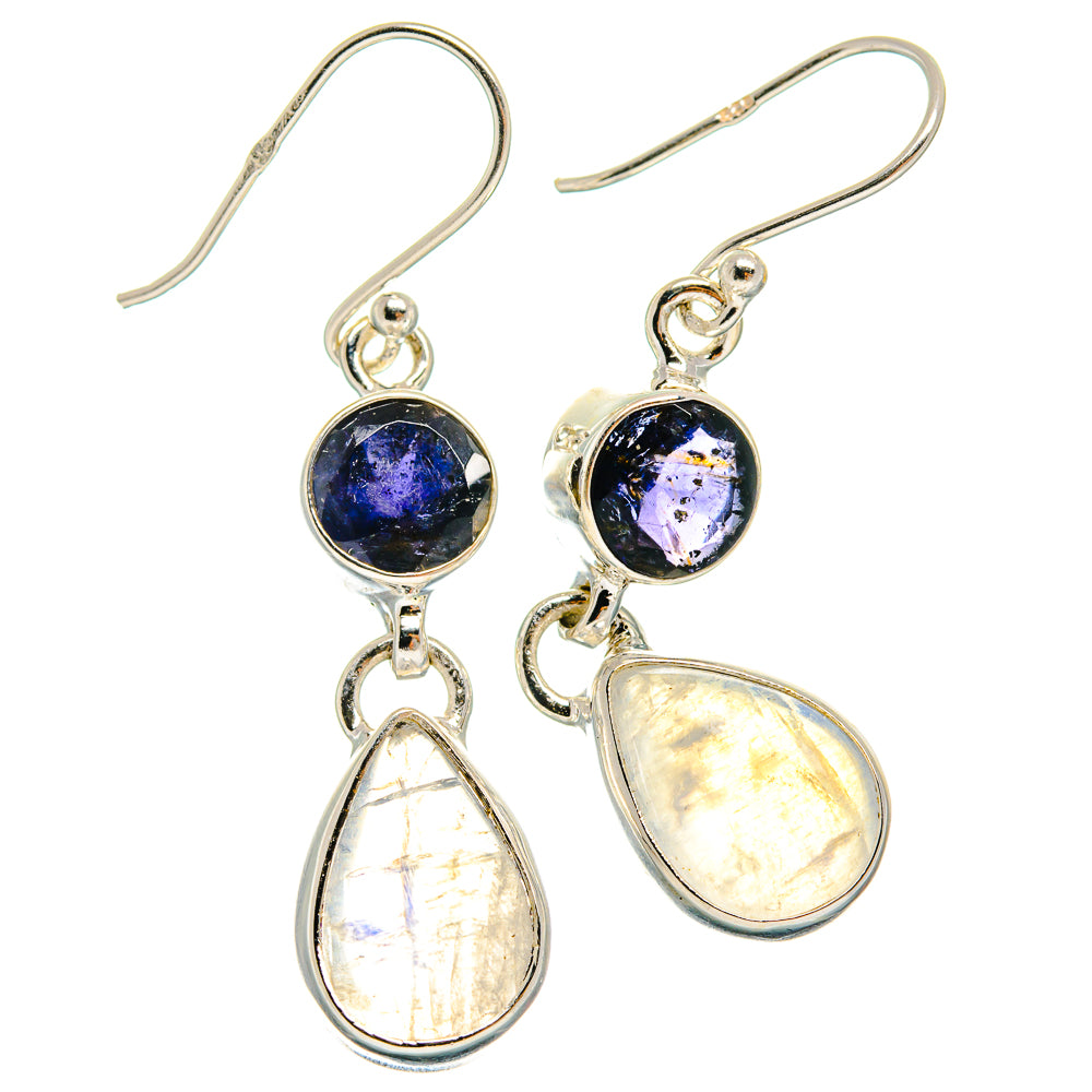 Rainbow Moonstone Earrings handcrafted by Anasilvercos - EARR424887 - Photo 2
