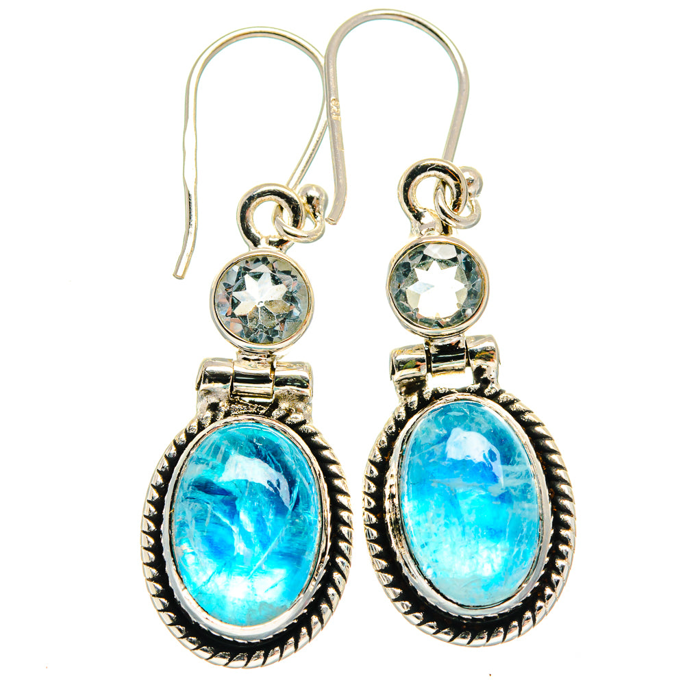 Rainbow Moonstone Earrings handcrafted by Anasilvercos - EARR424894