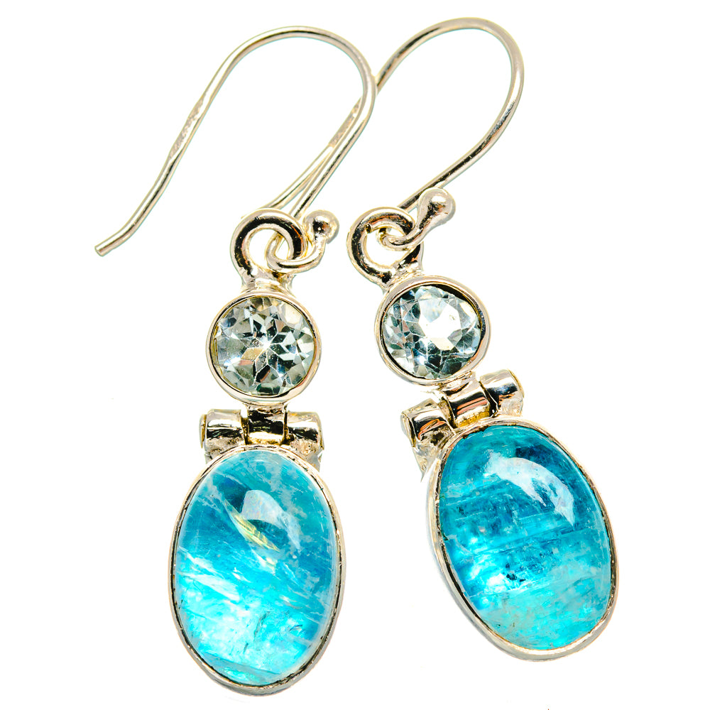 Rainbow Moonstone Earrings handcrafted by Anasilvercos - EARR424919