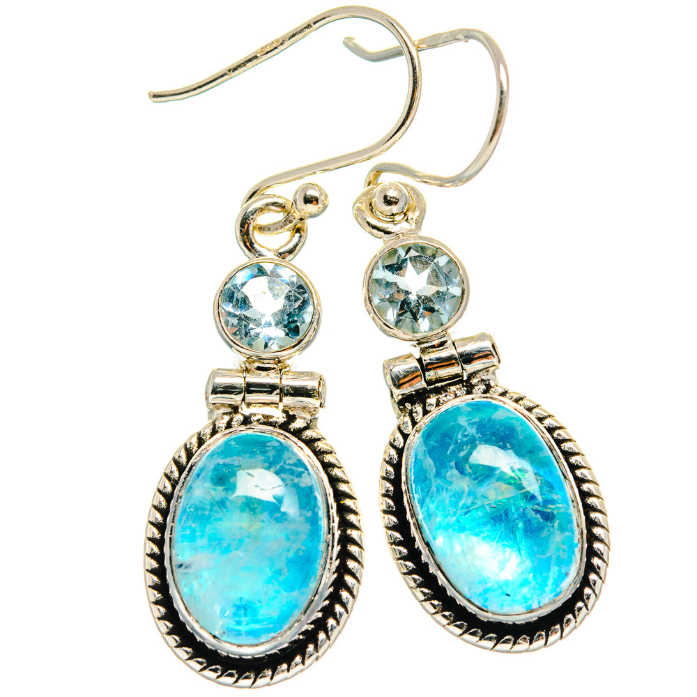 Rainbow Moonstone Earrings handcrafted by Anasilvercos - EARR424934