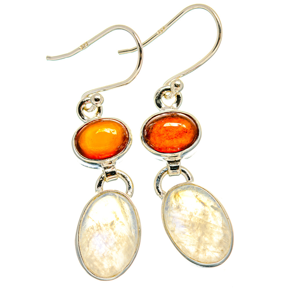 Rainbow Moonstone Earrings handcrafted by Anasilvercos - EARR424947 - Photo 2