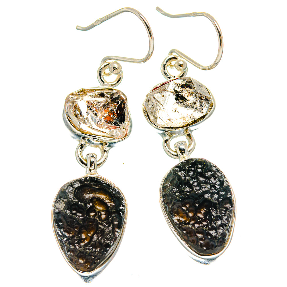 Tektite Earrings handcrafted by Anasilvercos - EARR424968