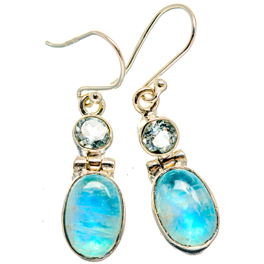 Rainbow Moonstone Earrings handcrafted by Anasilvercos - EARR424978 - Photo 2