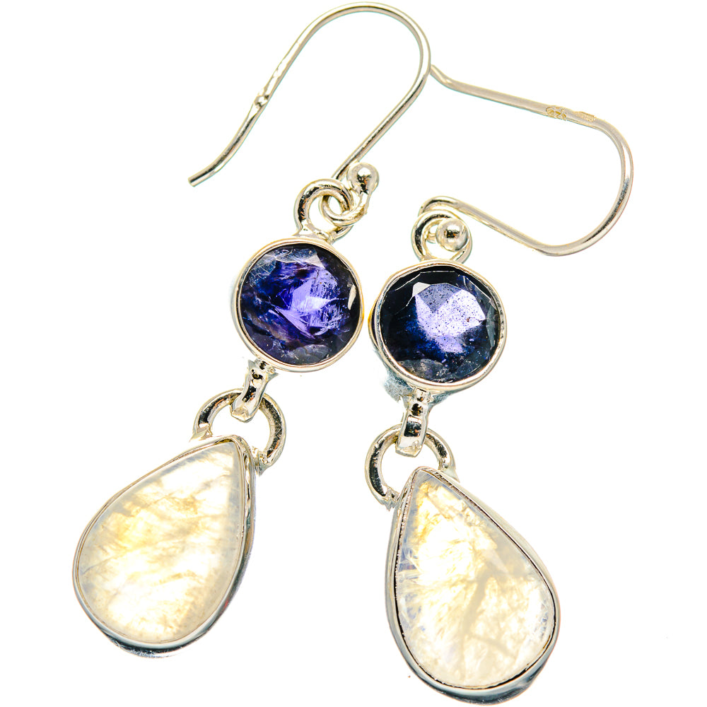 Rainbow Moonstone Earrings handcrafted by Anasilvercos - EARR424989 - Photo 2