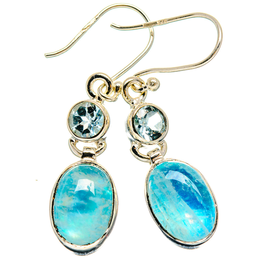 Rainbow Moonstone Earrings handcrafted by Anasilvercos - EARR425000 - Photo 2