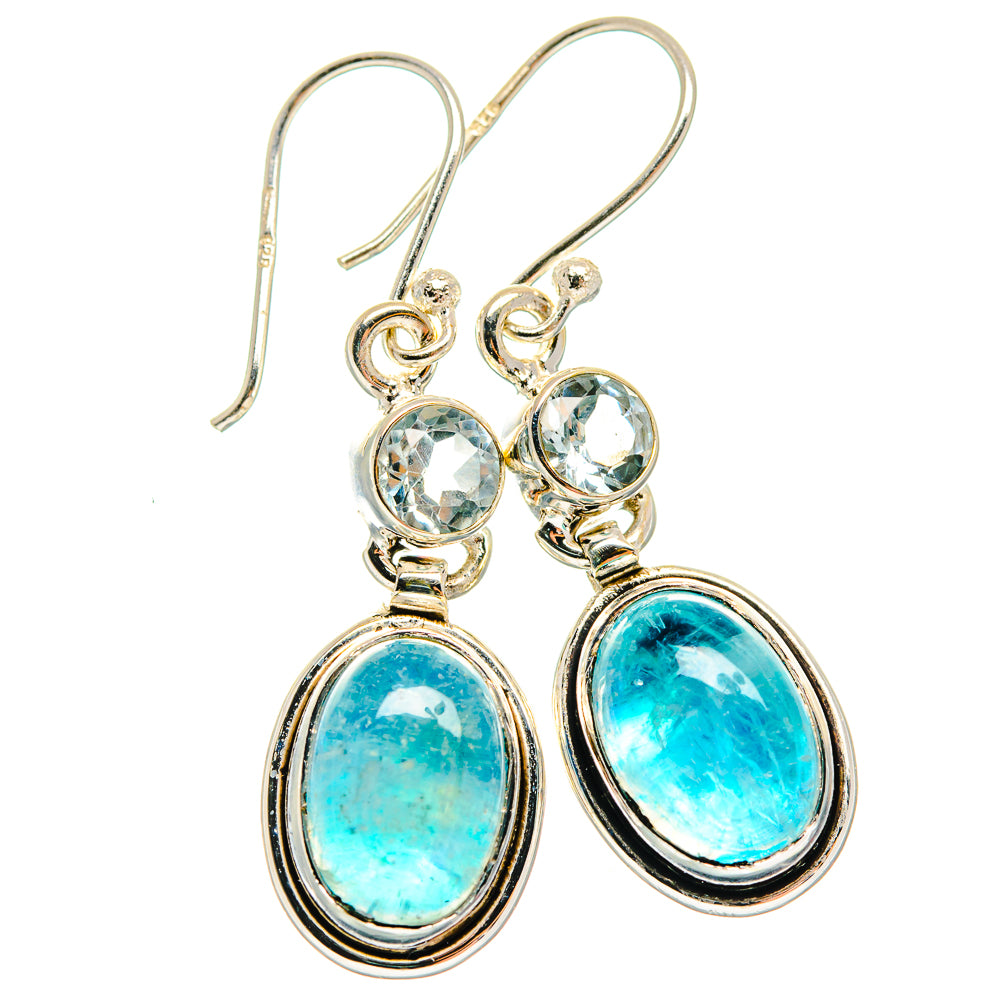 Rainbow Moonstone Earrings handcrafted by Anasilvercos - EARR425020 - Photo 2