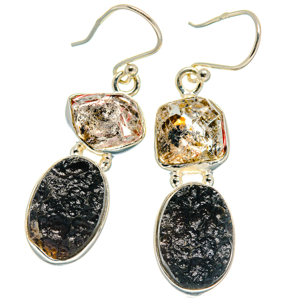 Tektite Earrings handcrafted by Anasilvercos - EARR425041 - Photo 2