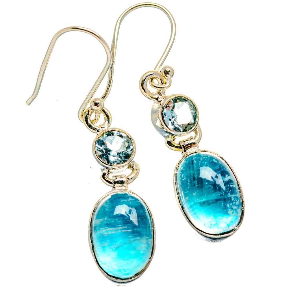 Rainbow Moonstone Earrings handcrafted by Anasilvercos - EARR425045