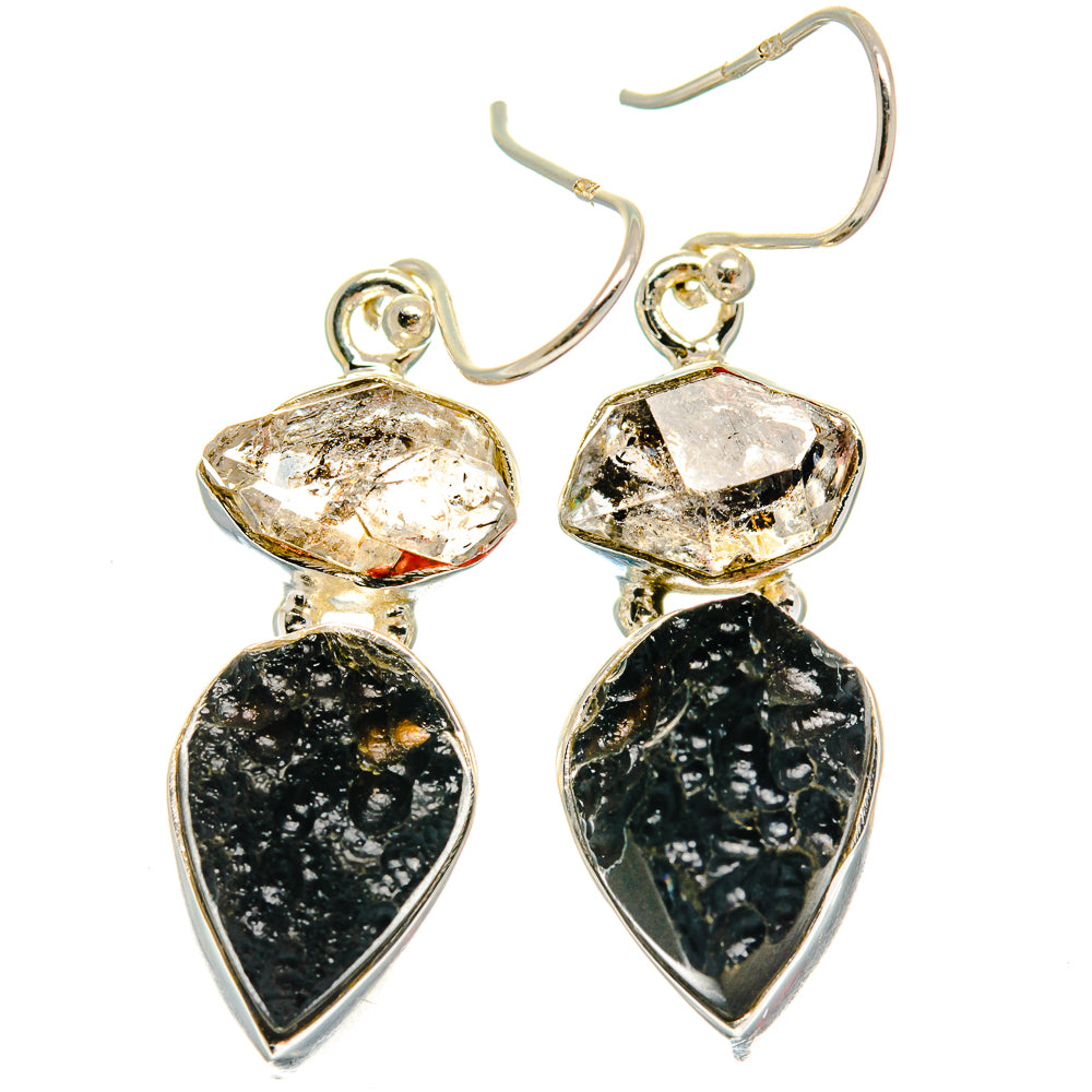 Tektite Earrings handcrafted by Anasilvercos - EARR425047 - Photo 2